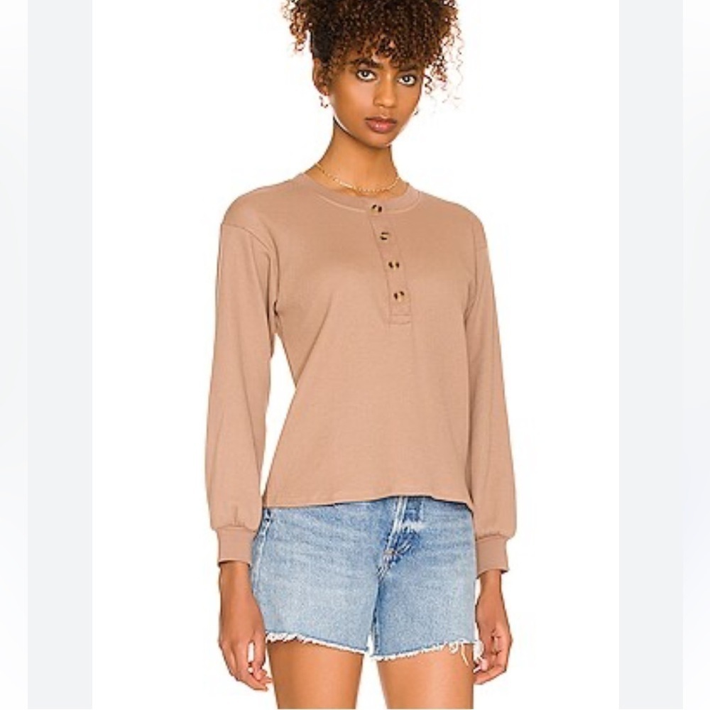 Lovers and Friends Waffle Knit Long Sleeve Top Size XXS NWT